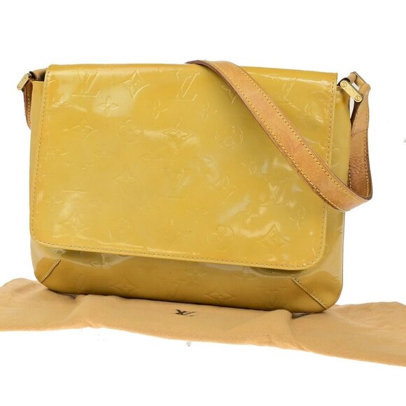 LOUIS VUITTON Thompson Street Shoulder Bag Monogram Vernis Yellow - Picture 1 of 16
